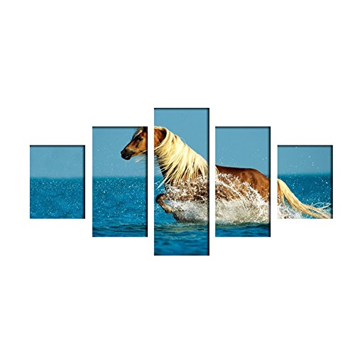 5pcs/set tableau peinture à l'huile cheval galo...