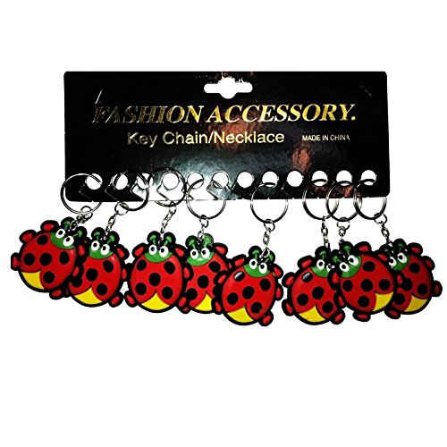 Lot De 12 Porte Clefs Coccinelle 6 Cm (12)