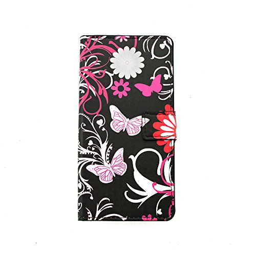 BONROY Coque pour sony xperia c6,housse en cuir pour sony xperia c6,imprimé étui en cuir pu cuir flip magnétique portefeuille etui housse de protection coque étui case cover avec stand support avec des cartes de crédit slot et fonction support pour sony xperia c6 code EAN B01M0ESNV8 