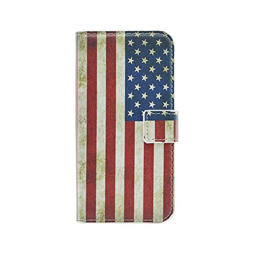 Cozy Hut Coque pour Galaxy C5, Cozy Hut Galaxy C5 Bookstyle Étui Fleur Housse en Cuir Case à rabat pour Samsung Galaxy C5 Coque de protection Portefeuille TPU Case, Housse Etui pour Samsung Galaxy C5 Slim Cuir PU Case Cas de Couveture Coque Protection Anti Rayure Anti Choc Résistante Fashion - Drapeau américain code EAN B01M0QFCHK 