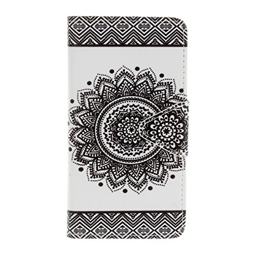 Cozy Hut Portefeuille housse coque à rabat pour lenny 2, lenny 2 bookstyle coque wallet cuir folio housse, lenny 2 leather wallet case pu cover skin,coque wiko lenny 2 - élégant style pu cuir flip magnétique portefeuille etui housse de protection coque étui case cover avec stand support pour wiko lenny 2 coque étui protecteur flip case cover avec titulaire de carte de crédit - fleur bilatérale code EAN B01M0S6TCO 