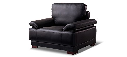 Fauteuil en cuir noir - Glam