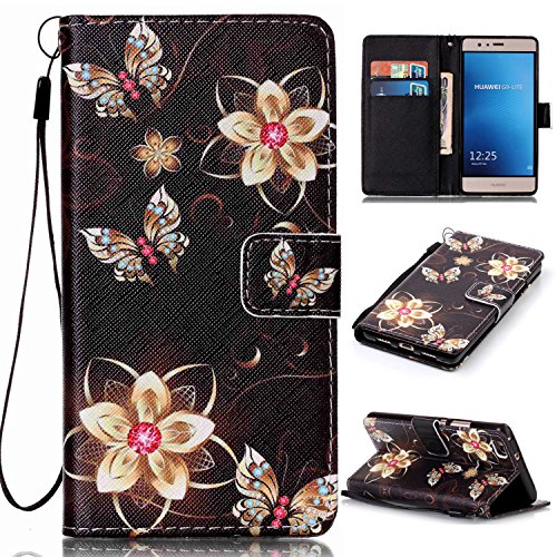 Coque pour huawei p9 lite,housse en cuir pour h...