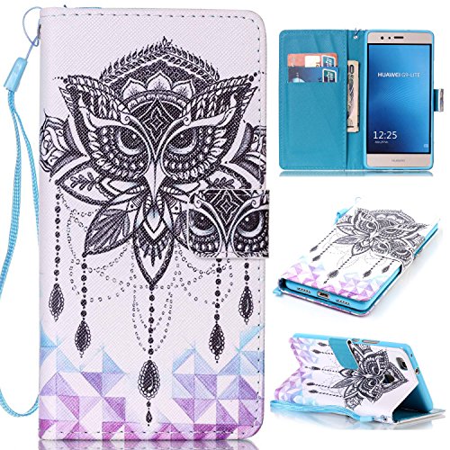 Coque pour huawei p9 lite,housse en cuir pour h...