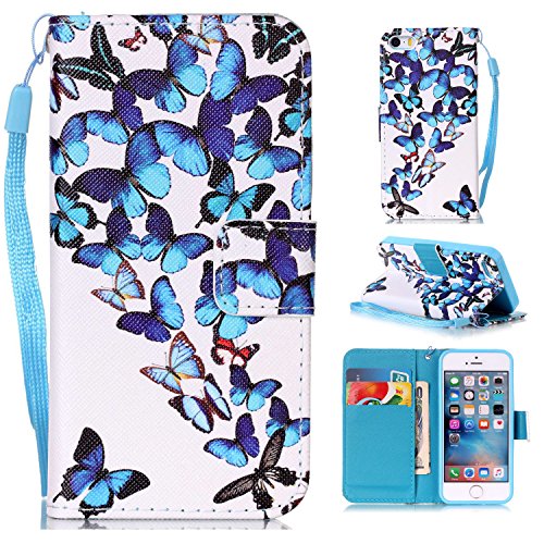 Coque pour iphone 5 5s 5se,housse en cuir pour ...