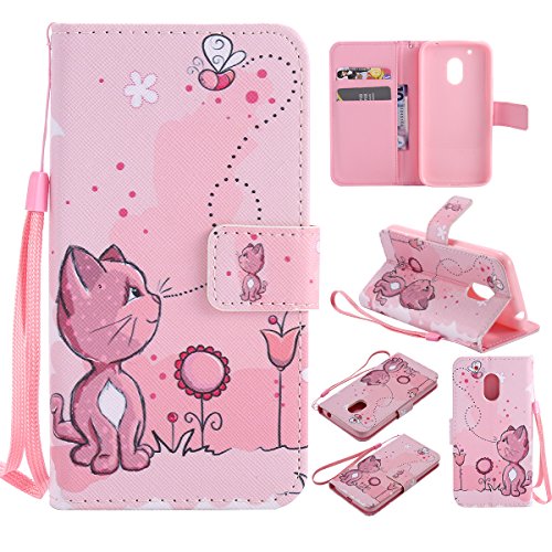 Coque pour moto g4 play,housse en cuir pour mot...