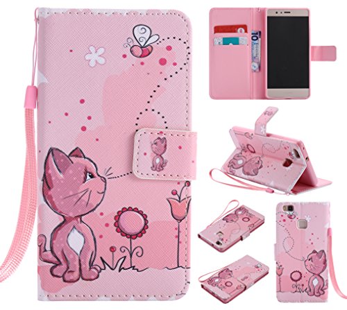 Coque pour huawei p9 lite,housse en cuir pour h...