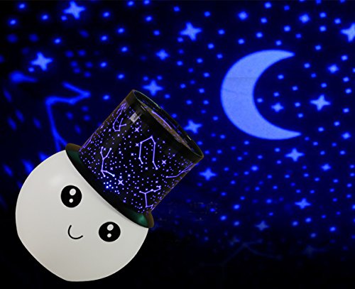 Bleu lampe de lumière de nuit de projecteur led...