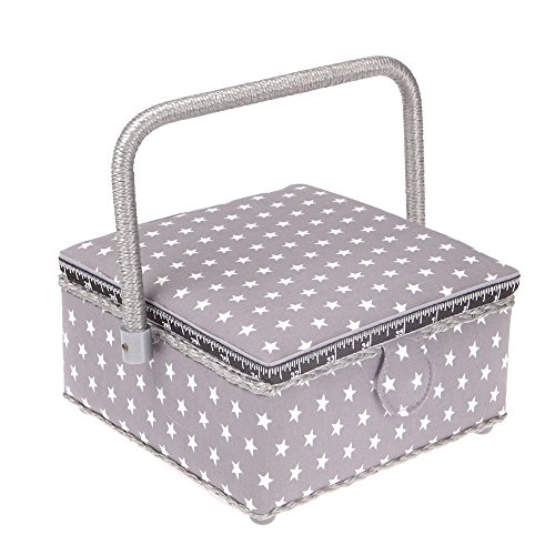 Boite à couture carré gris à étoile blanche - P...