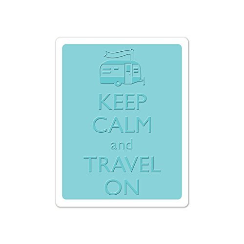 Sizzix 660336 impressions texturãƒâ© de gaufrage motif keep calm and travel on de eileen hull multicolore by sizzix code EAN B01M3T447C 