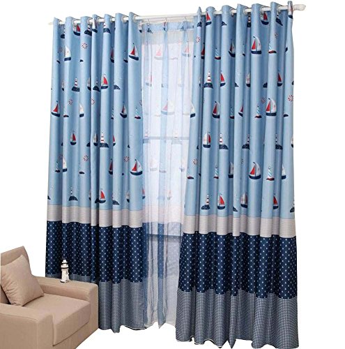 Enfants Blue Room Mignon Fenêtre Rideau / Drape...