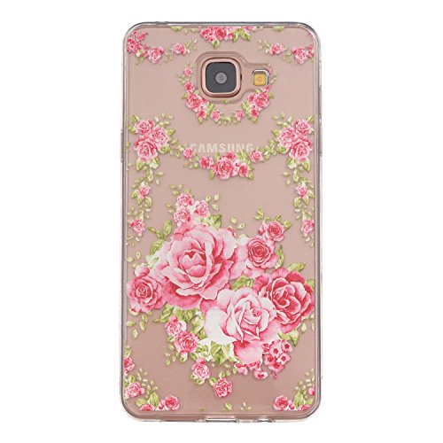 Coque Samsung Galaxy A3 2016, Coque Pare-choc, Cozy Hut [Ultra Slim] [Anti-Scratch ]Antidérapant, Transparente, Souple Cristal Clair Gel TPU(2016 Version), Etui Coque Pour Galaxy A3 2016, Samsung A3 2016, Samsung Galaxy A3 (2016) A310 - pink Rose B01M4NK1D6 Cozy Hut