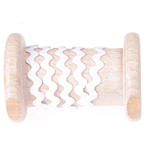 Ruban croquet uni au mètre - Blanc - 13 mm