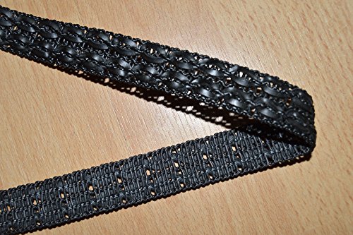 Magnifique galon en simili cuir noir avec brode...