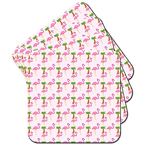 Flamingo Madness Verre/Lot de sous-verres - Vis...