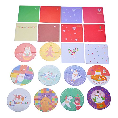 HOUSWEETY 10 Pcs Cartes de Voeux / Carte d'Invi...