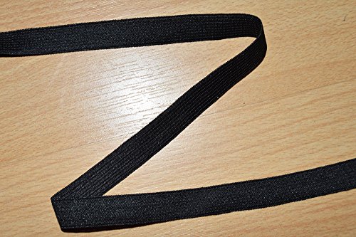 Ruban élastique noir, largeur 15mm (au mètre)