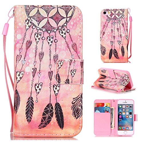 Coque pour iphone 5 5s 5se,housse en cuir pour ...