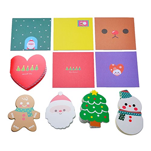 HOUSWEETY 5 Pcs Cartes de Voeux / Carte d'Invit...