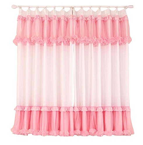 Princesse Rose Style Bedroom Window Curtain Rid...