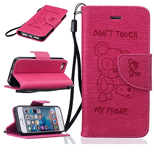 iPhone 5 5S Coque Lanyard Dragonne Portefeuille...