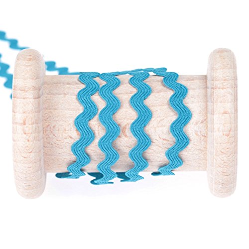 Ruban croquet uni au mètre - Bleu turquoise - 8 mm