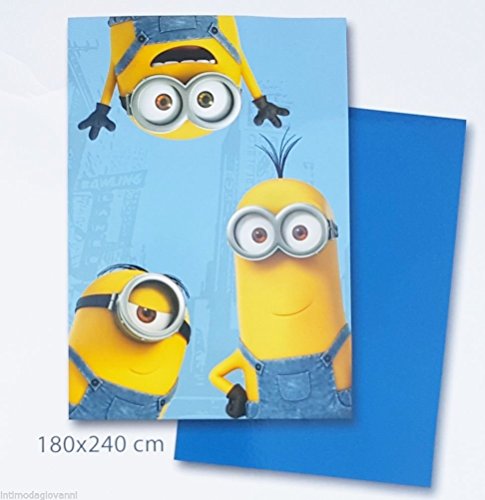 Couette enfant Minions couette d'hiver dessin piazzato 180 x 240 Unique une place B01M8GOHQQ Euronovità Srl