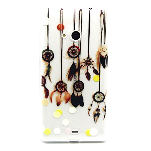 BONROY Coque pour nokia lumia 535 n535,housse en cuir pour nokia lumia 535 n535,imprimé étui en cuir pu cuir flip magnétique portefeuille etui housse de protection coque étui case cover avec stand support avec des cartes de crédit slot et fonction support pour nokia lumia 535 n535 code EAN B01M8KY5XG 