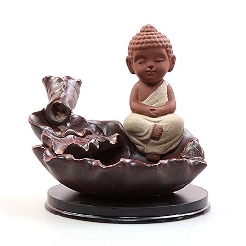 IPUIS Brûle-encens encensoir glaçure céramique encensoir brûleur de cône encens contre-foulement encensoir bouddha brûleur encens encensoir (2) code EAN B01M8O4FEY 