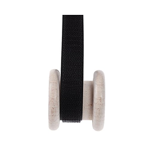 Velcro noir à coudre au mètre - 25 mm