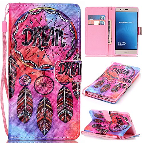 Coque pour huawei p9 lite,housse en cuir pour h...