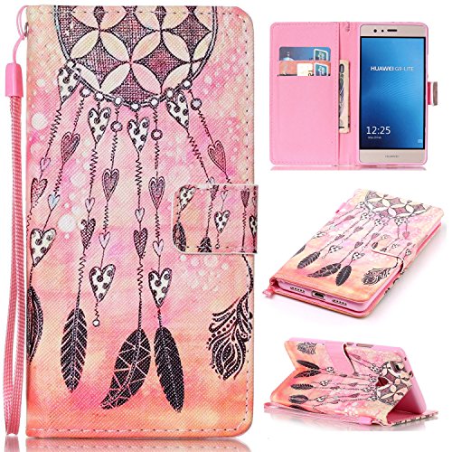 Coque pour huawei p9 lite,housse en cuir pour h...