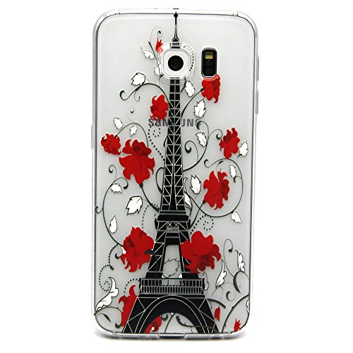 Cozy Hut Coque en silicone pour samsung galaxy s6 - slim case transparent coque samsung galaxy s6 tpu silicone case cover skin protecteur etui housse gel étui pour samsung galaxy s6 coque - carthame tour code EAN B01MAZ8IN6 