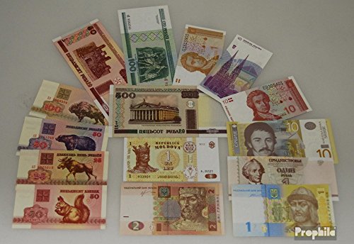 Prophila Collection europe orientale 15 différents billets de banque europe orientale (billets de banque pour les collectionneurs) code EAN B01MCWPW0Q 