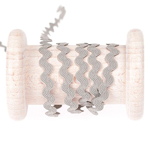 Ruban croquet uni au mètre - Gris - 8 mm