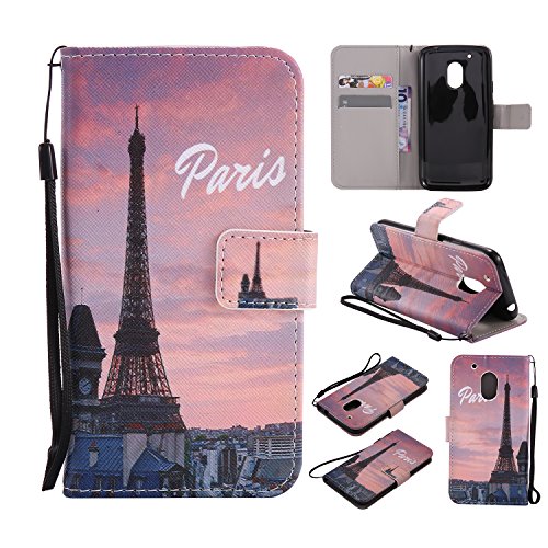 Coque pour moto g4 play,housse en cuir pour mot...
