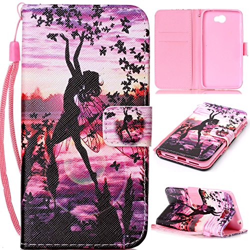 Coque pour huawei y5 ii,housse en cuir pour hua...