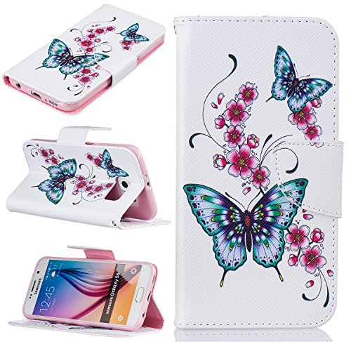 Coque Samsung S6, Cozy Hut ® Samsung Galaxy S6 Coque Livre Style PU Cuir Magnétique Flip Housse Étui Cover Case Wallet Portefeuille Supporter avec Carte de Crédit Fentes pour Samsung Galaxy S6 - Choisissez amiral B01MDNTXEK Cozy Hut