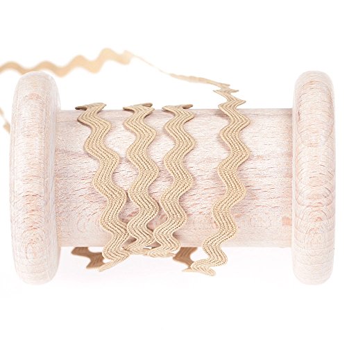 Ruban croquet uni au mètre - Beige naturel - 8 mm