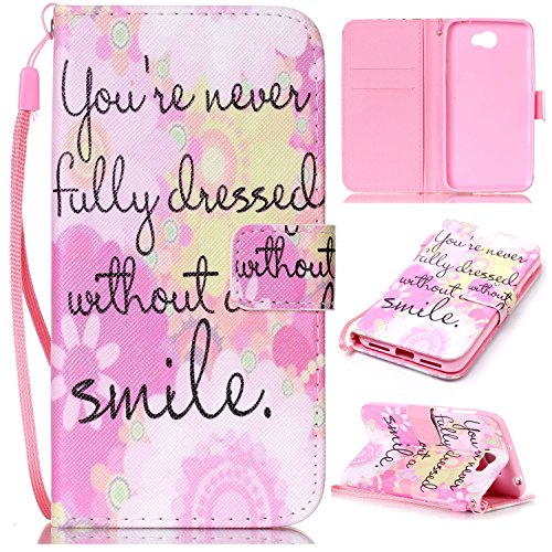 Coque pour huawei y5 ii,housse en cuir pour hua...