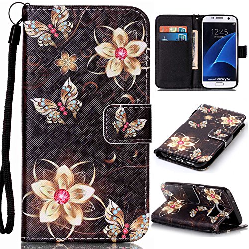 Coque pour samsung galaxy s7,housse en cuir pou...