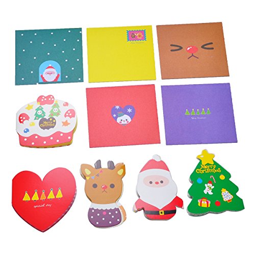HOUSWEETY 5 Pcs Cartes de Voeux / Carte d'Invit...