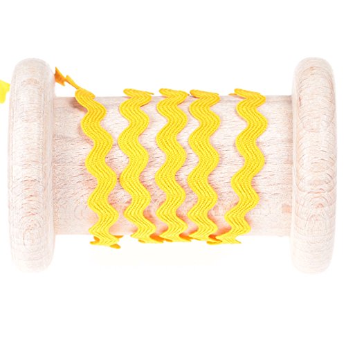 Ruban croquet uni au mètre - Jaune soleil - 8 mm