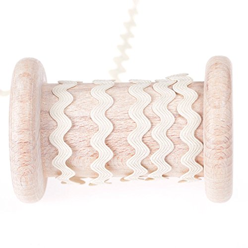 Ruban croquet uni au mètre - Ecru - 8 mm