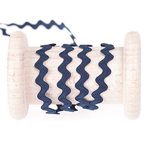 Ruban croquet uni au mètre - Bleu marine - 13 mm