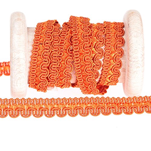 Galon passementerie vague uni au mètre - Orange...