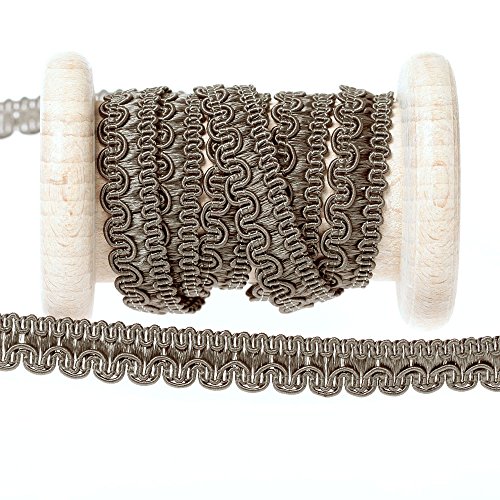 Galon passementerie vague uni au mètre - Gris