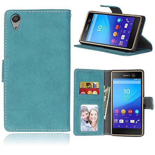 Cozy Hut Sony Xperia X Perfor (5,0 Zoll) Coque Lanyard Dragonne Portefeuille étui en cuir PU,Sony Xperia X Perfor (5,0 Zoll) Flip magnétique Cas avec support Béquille de carte,Cozy Hut Créatif Simple Book Style [Anti-scratch] Retro Matte Motif Prime Ultra Slim Fit Wallet Protecteur Étui Coque Flip PU Cuir Portefeuille Etui Housse Coque Coquille avec Stand et les fentes de carte de crédit pour Sony Xperia X Perfor (5,0 Zoll) - exfoliants bleu code EAN B01MXDE4EY 