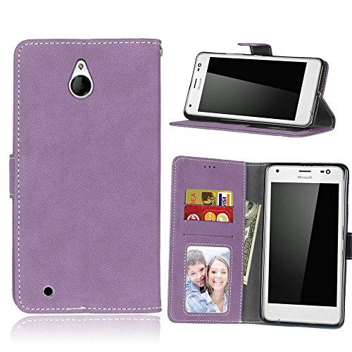 Cozy Hut Microsoft Lumia 850 Coque Lanyard Dragonne Portefeuille étui en cuir PU,Microsoft Lumia 850 Flip magnétique Cas avec support Béquille de carte,Cozy Hut Créatif Simple Book Style [Anti-scratch] Retro Matte Motif Prime Ultra Slim Fit Wallet Protecteur Étui Coque Flip PU Cuir Portefeuille Etui Housse Coque Coquille avec Stand et les fentes de carte de crédit pour Microsoft Lumia 850 - gommages Violet code EAN B01MXHIWB4 