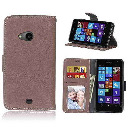 Cozy Hut Microsoft Lumia 535 Coque Lanyard Dragonne Portefeuille étui en cuir PU,Microsoft Lumia 535 Flip magnétique Cas avec support Béquille de carte,Cozy Hut Créatif Simple Book Style [Anti-scratch] Retro Matte Motif Prime Ultra Slim Fit Wallet Protecteur Étui Coque Flip PU Cuir Portefeuille Etui Housse Coque Coquille avec Stand et les fentes de carte de crédit pour Microsoft Lumia 535 - Brown Matte code EAN B01N05XHKS 